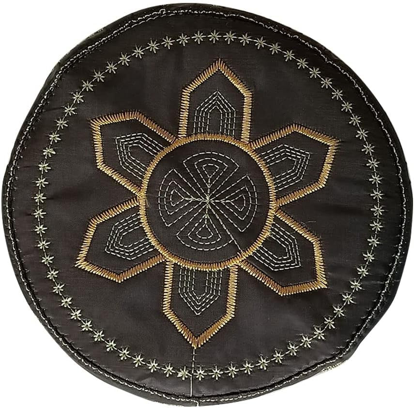 Men Muslim Prayer Kufi Hat, Islam Skull Embroidery Cap Beanie Hat Prayer Headwear Ramadan Eid Gift(Green Black)