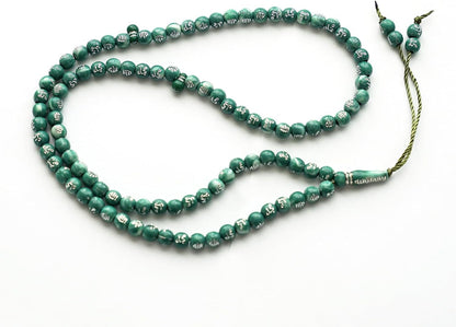 Tasbih Prayer Beads Allah & Muhammad Engraved Islamic Prayer Rosary Beads Muslim Islam Misbaha Tasbeeh Sibha 99 Prayer Beads Necklace
