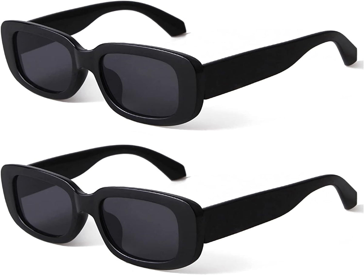 Retro Rectangle Sunglasses Women and Men Vintage Small Square Sun Glasses UV Protection Glasse