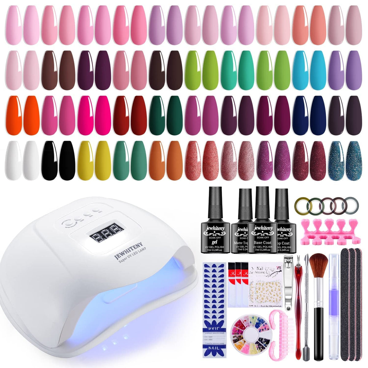 30PCS Gel Nail Polish Kit 27 Colors Gel Polish Set Gel Nail Kit Soak Off Nail Gel Polish Set for Manicure Nail Art Salon/Home Starter Kit