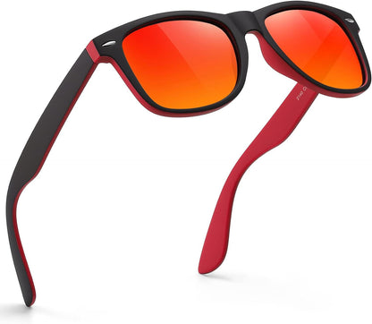Sunglasses Men Polarized Sunglasses for Mens and Womens,Black Retro Sun Glasses Driving Fishing UV Protection