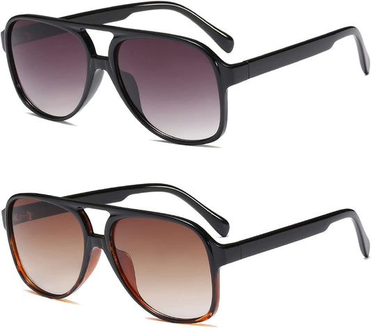 Retro Aviator Sunglasses for Womens Mens Large Frame Classic 70S Vintage Sunglasses Aviators