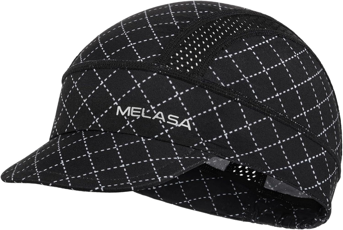 Cycling Cap, Cooling Skull Cap Helmet Liner with Sun Visor, Sun Protection Running Bike Cap for Men Women under Helmet