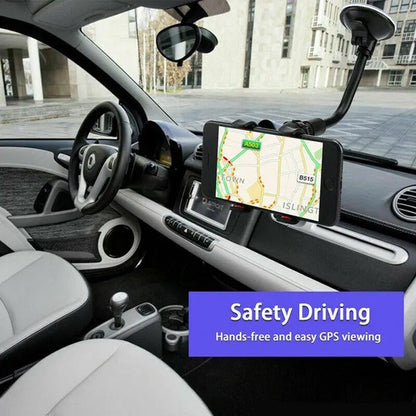 Universal Long Arm 360 Degrees Rotation Windshield Dashboard Car Mount Holder Cradle System for iPhone Mobile Cell Phone GPS