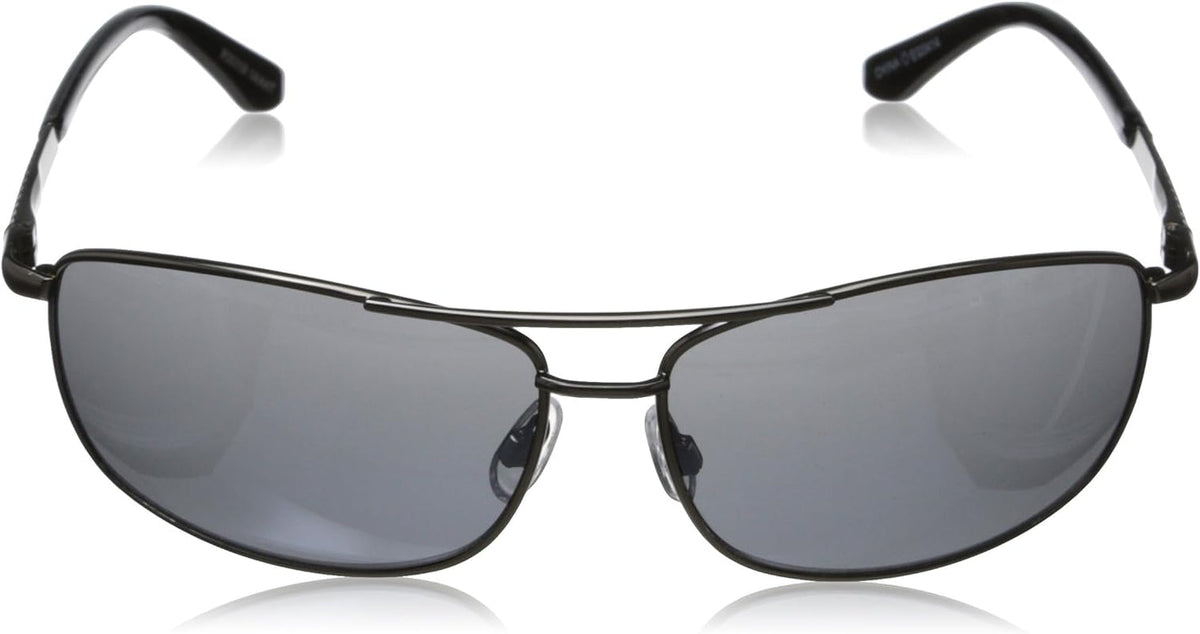 Men's Oscar Wrap Sunglasses, Gunmetal/Smoke, 64 mm