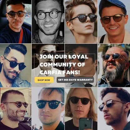 Vintage Polarized Sunglasses for Men UV400 Protection Retro Fashion Eyewear Hand-Crafted Acetate Frame CA5288L