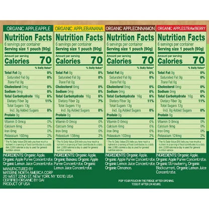 Gogo Squeez Organic Variety Pack, 3.2 Oz., 24 Ct.