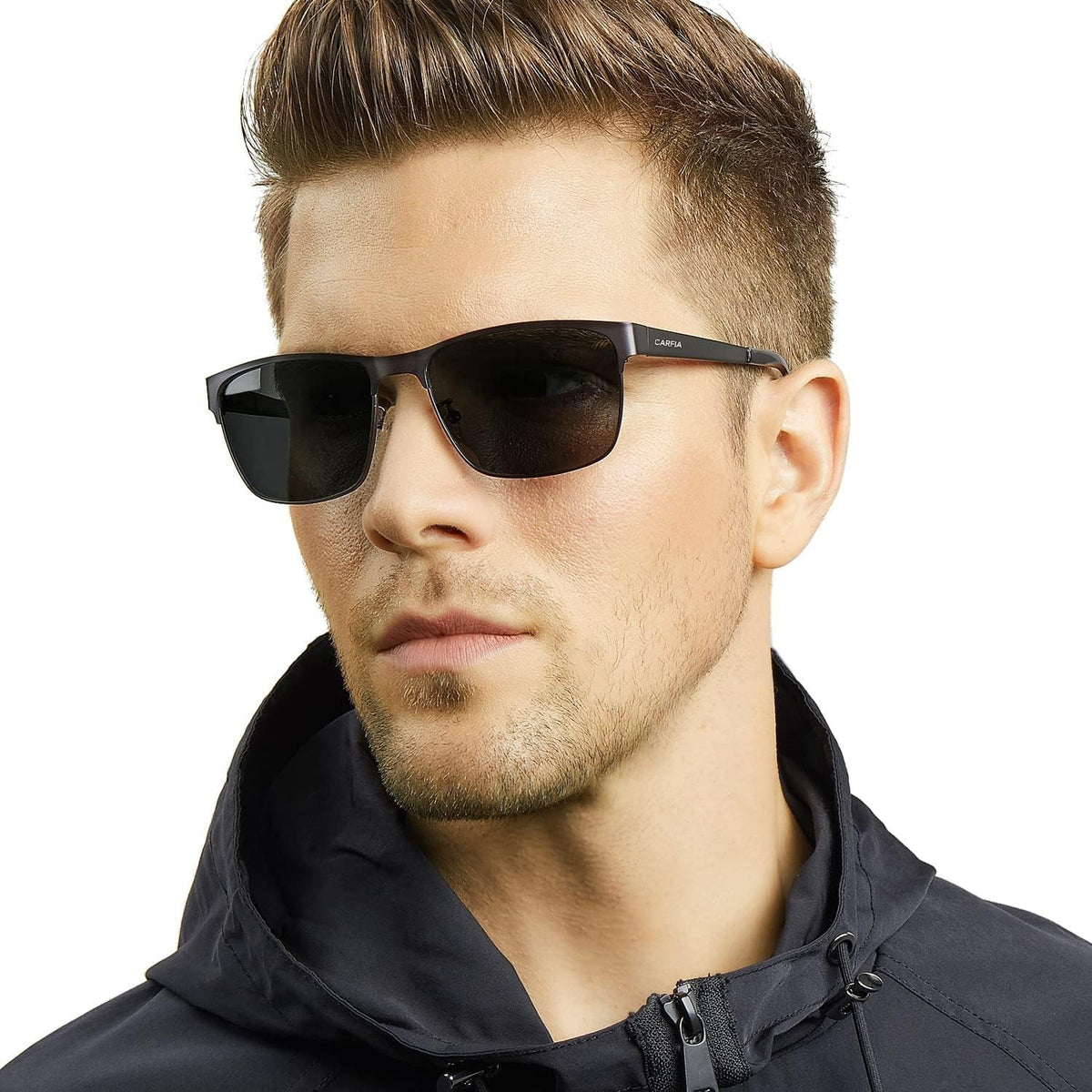 Metal Mens Sunglasses Polarized UV400 Protection for Driving Fishing Hiking Golf Everyday Use CA5225