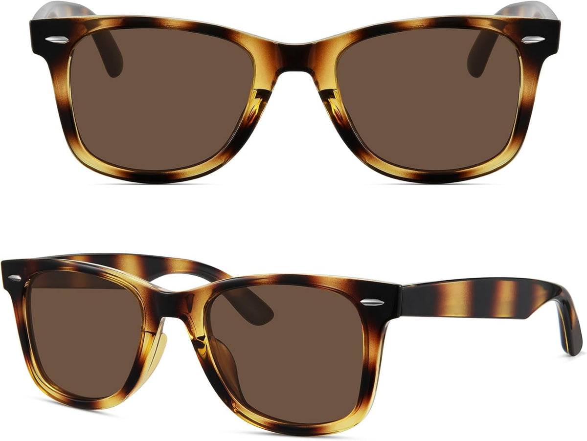 Polarized Sunglasses for Women Men Classic Retro Square Frame Driving Trendy Sun Glasses UV Protection
