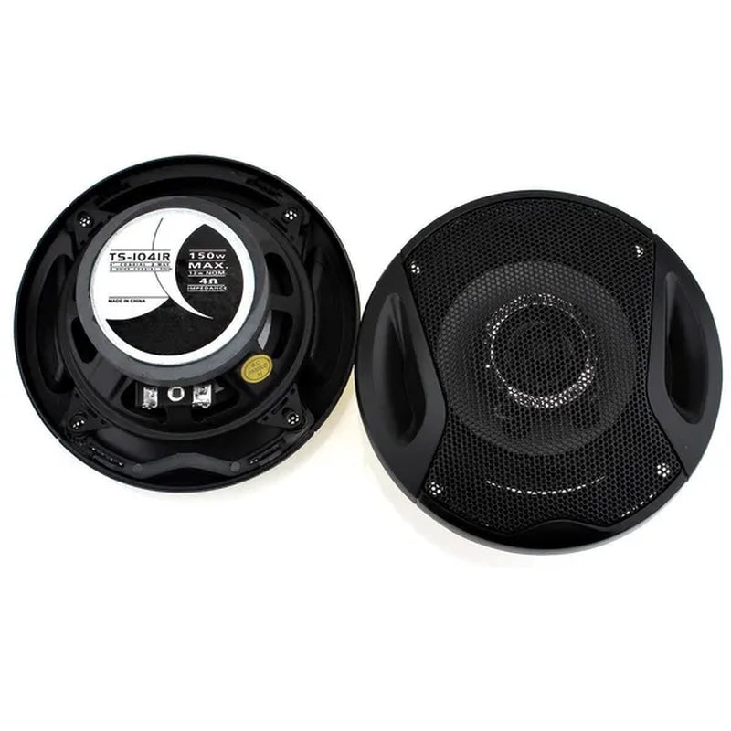2Pcs 4 Inch 10Cm 150W Dual-Cone Car Coaxial Horn Audio Music Stereo Full Range Frequency Hifi Speakers Non-Destructive Installation