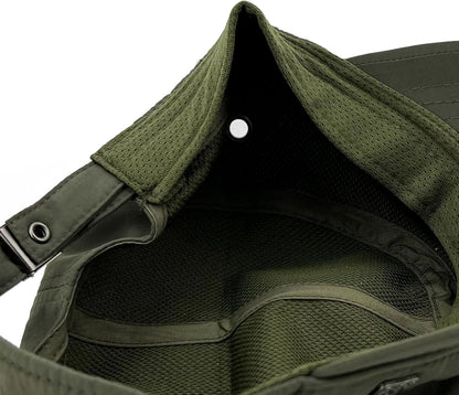Polyester Water Resistant Military Caps for Men Quick Dry Cadet Hats for Women Army Cap Flat Top Dad Hat