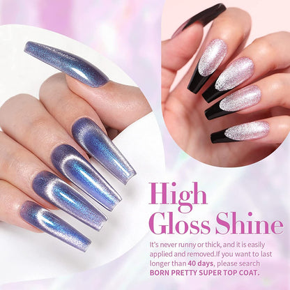 Cat Magnetic Gel Nail Polish Set Auroras 9D Cat Magnetic Eye Glitter Gel Polish Nail Art Manicure Collection Gift 6PCS