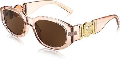 Retro Trendy Rectangle Sunglasses Women Men Vintage 90s Small Narrow Square Sunglasses B2322