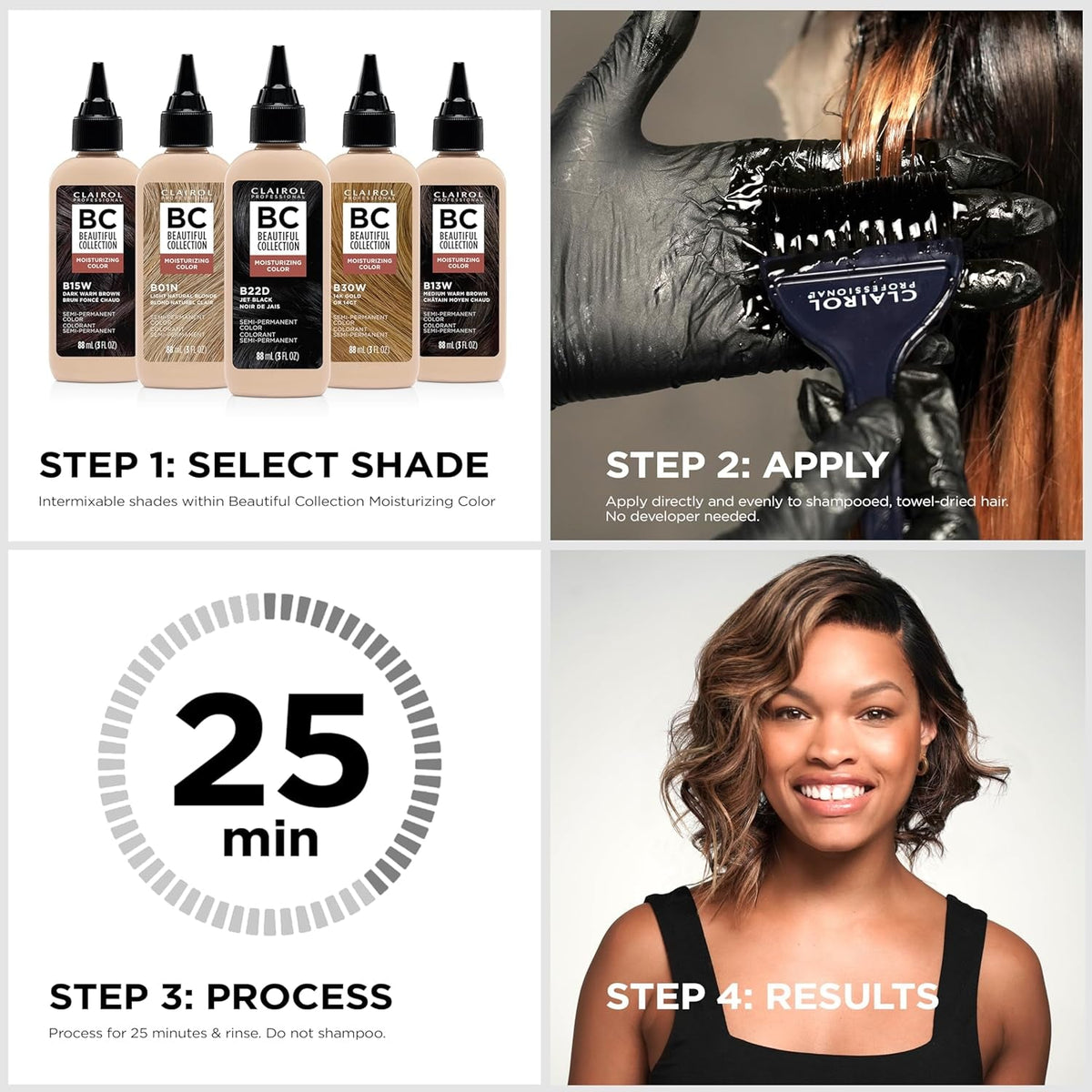 Beautiful Collection Semi-Permanent Hair Color with Zero Damage for All Hair Textures | Packaging May Vary