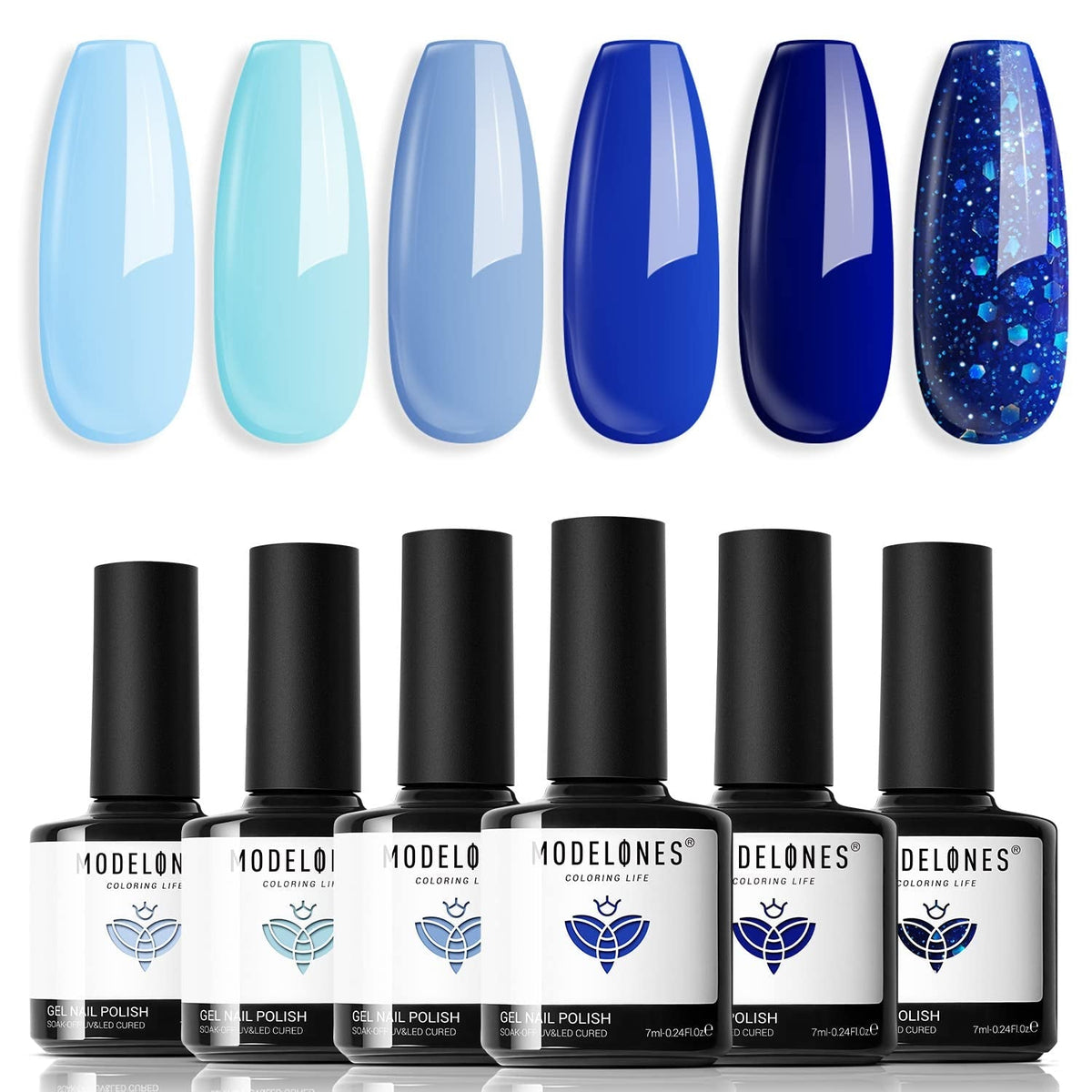 Gel Nail Polish Set, 6 Colors Easter Pastel Gel Polish Set with Nail Art Liner Brush, Soft Pink White Light Purple Blue Green Nude Spring Painting Nail Gel Polish Kit Mani DIY Salon Gifts