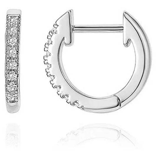Fashion Earrings for Women Plated Cubic Zirconia Hoop Earrings Girl Daily Casual Accessories