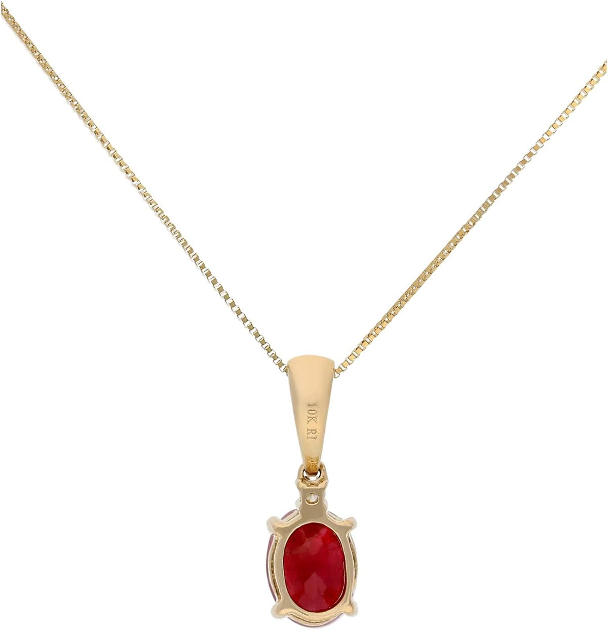 14K Yellow Gold Mexican Natural Fire Oval Cut Opal & Natural Diamond (I1,I2) Pendant for Women