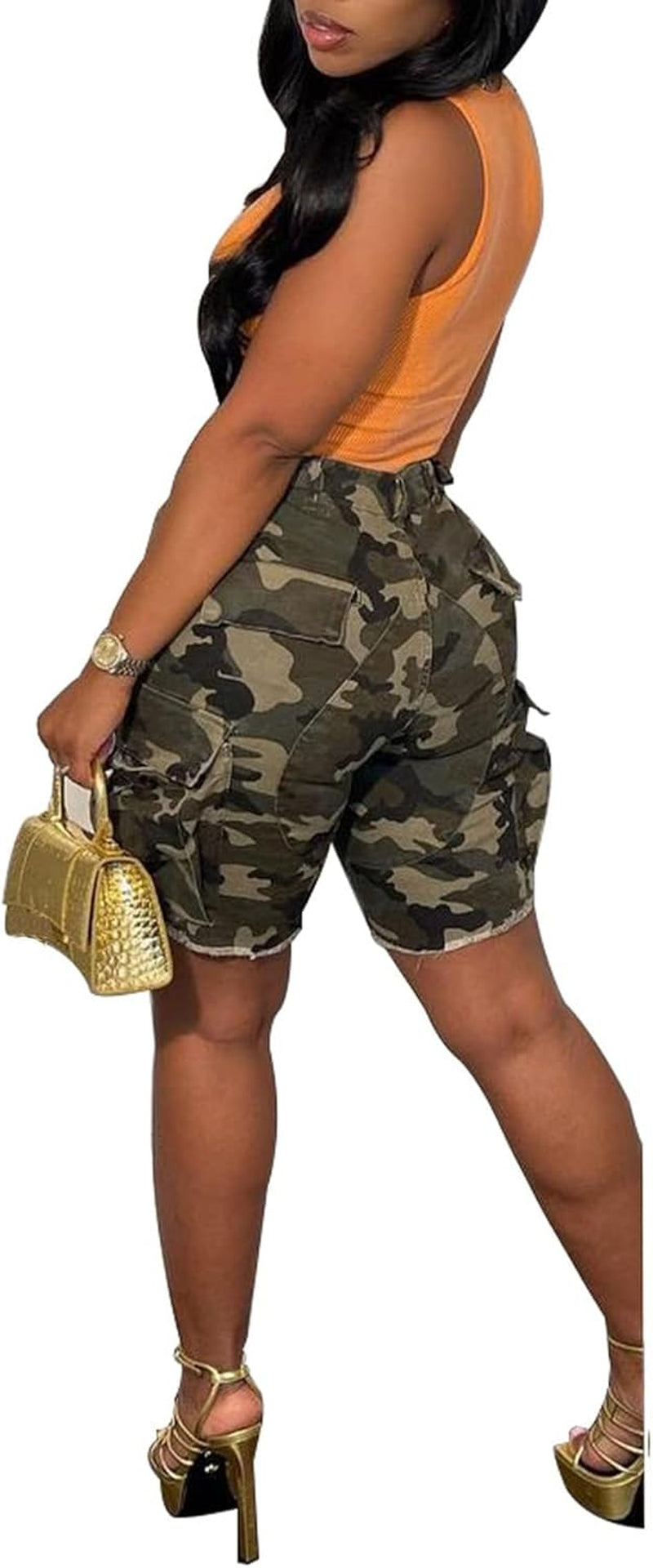 Camo Shorts Women,Camouflage Shorts for Women,Bgreen