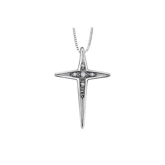 Cheri Jadore PLT27191WC-10 0.006-0.016 Carat 10K White Gold Diamond Pendant in Silver