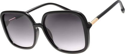 Women's Oversized Square Jackie O Cat Eye Hybrid Butterfly Fashion Sunglasses - Exquisite Packaging