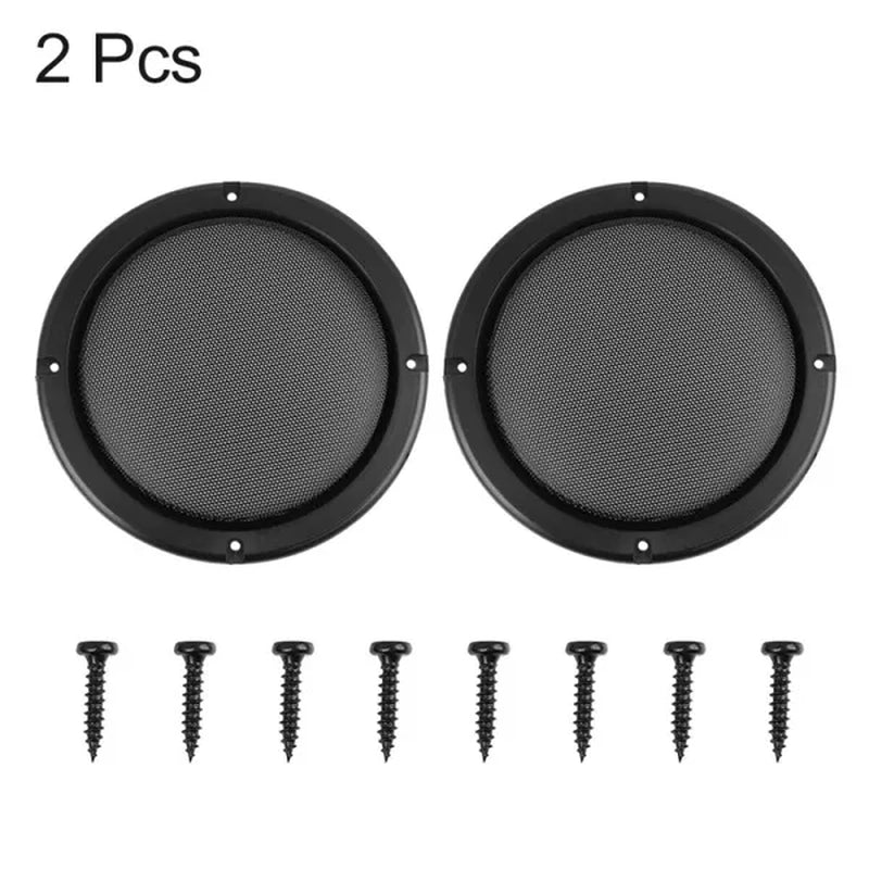 2Pcs 6.5" Black Metal Mesh Car Speaker Cover round Subwoofer Grill Protector Cover Universal Car Refitting Parts