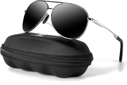 Aviator Sunglasses for Men Polarized Women UV Protection Lightweight Driving Fishing Sports Mens Sunglasses MX208