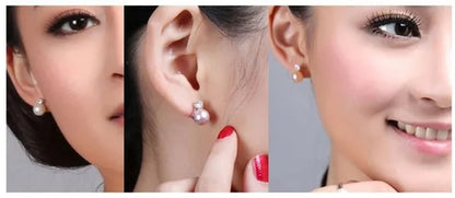 charming natural fresh water stud pearl earrings 8mm fine jewelry 925 sterling silver zirconium white black purple brown blue