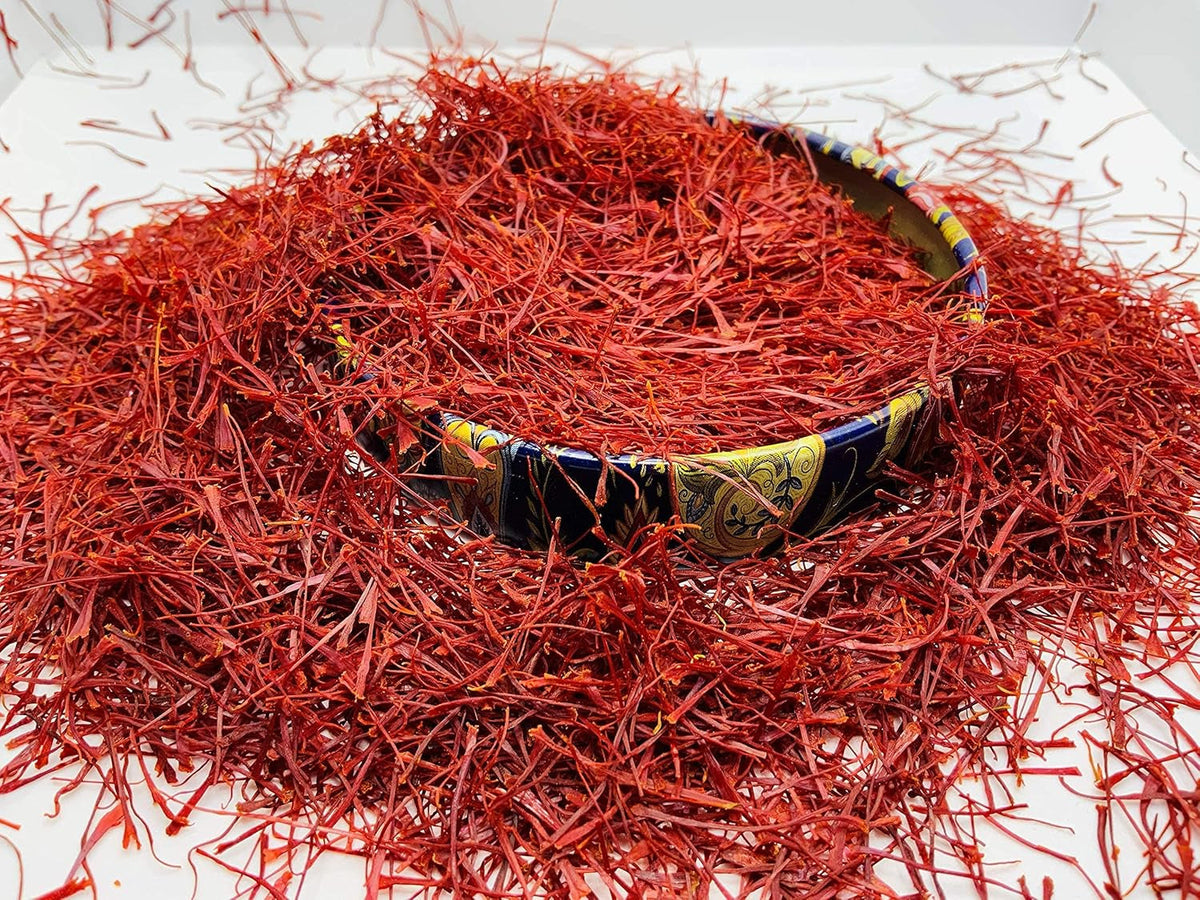5 Grams , Authentic Saffron Threads, Premium All-Red Saffron, Grade A+ Best Color, Spice for Tea, Rice, Milk, Soups, Chicken, Curry, Dessert, Paella Super Negin
