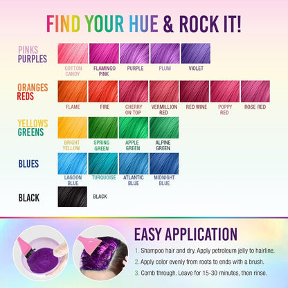 Purple Semi Permanent Conditioning Hair Color, Lasts up to 35 Washes, 3.5 Fluid Ounce