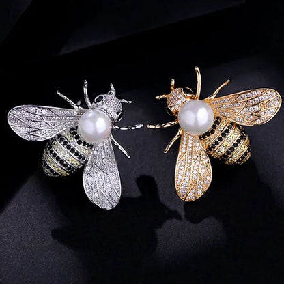 New Brand Design Insect Series Brooch Women Delicate Little Bee Brooches Crystal Rhinestone Pin Brooch Jewelry Gifts For Girl