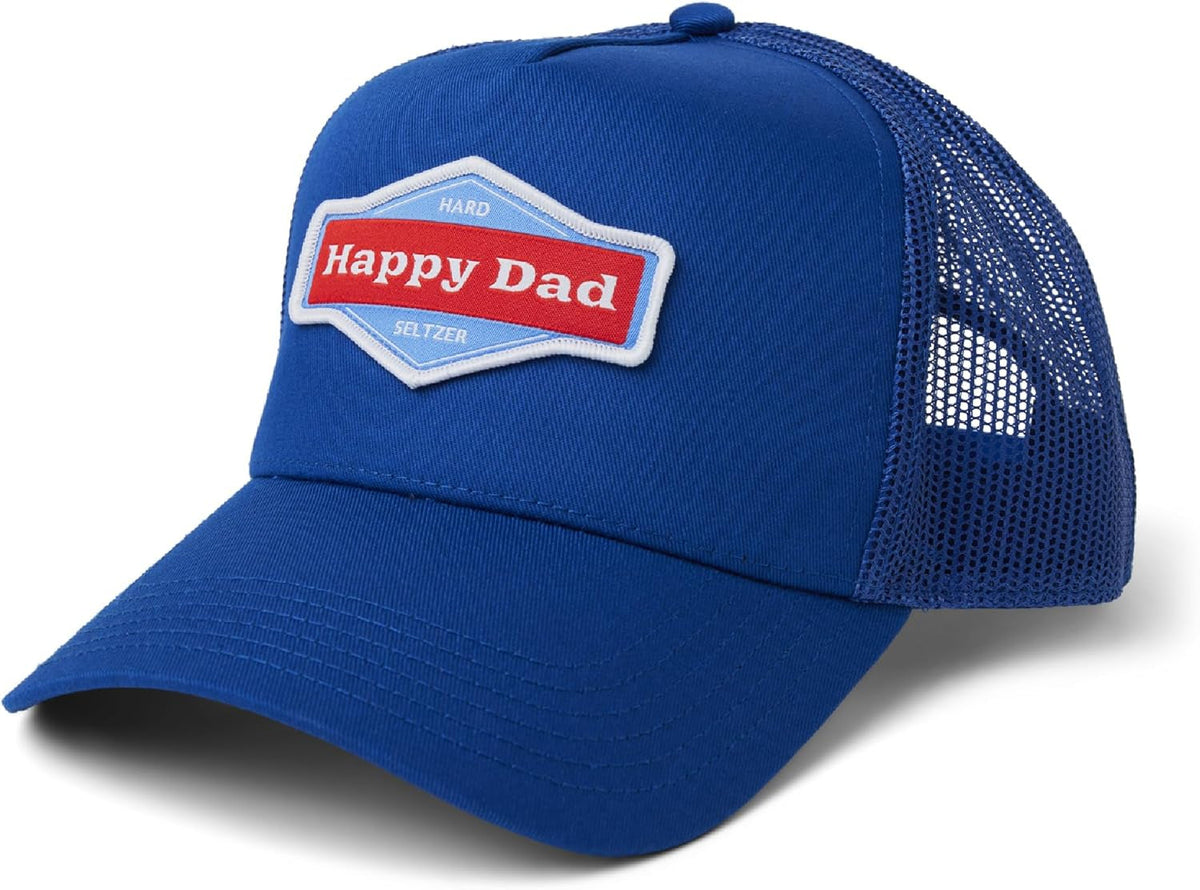 Happy Dad Hats for Men and Women, Available in Trucker Hat, 6 Panel Snapback Hat or Baseball Cap, Holiday & Birthday Gifts