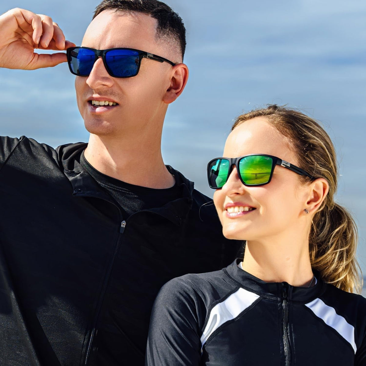 Fishing Sunglasses for Men Driving Running Golf Sports Glasses Square UV Protection Designer Style Unisex