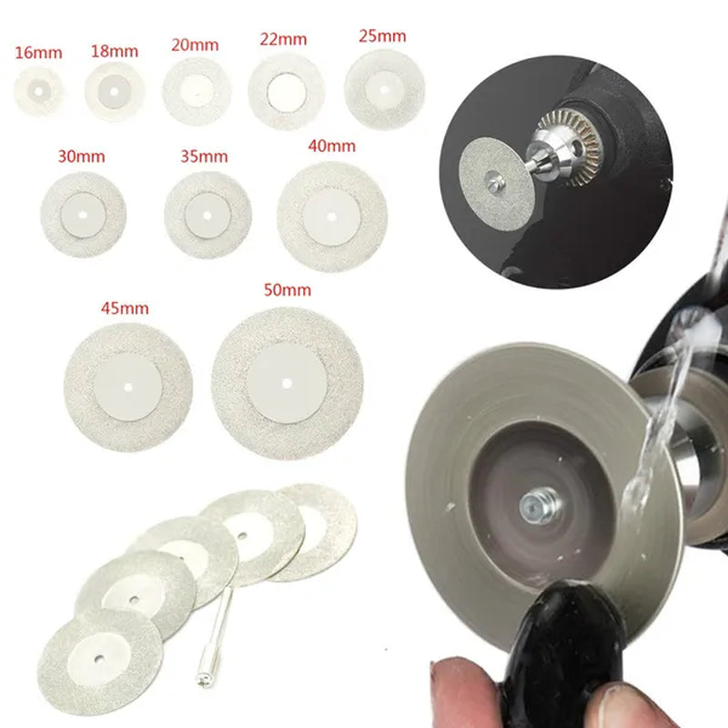 New 1 Pack  12 Pcs Hot Tool Mini Cutting Disc For Rotory Accessories Diamond Grinding Wheel Rotary Circular Saw Blade Abrasive Diamond Disc