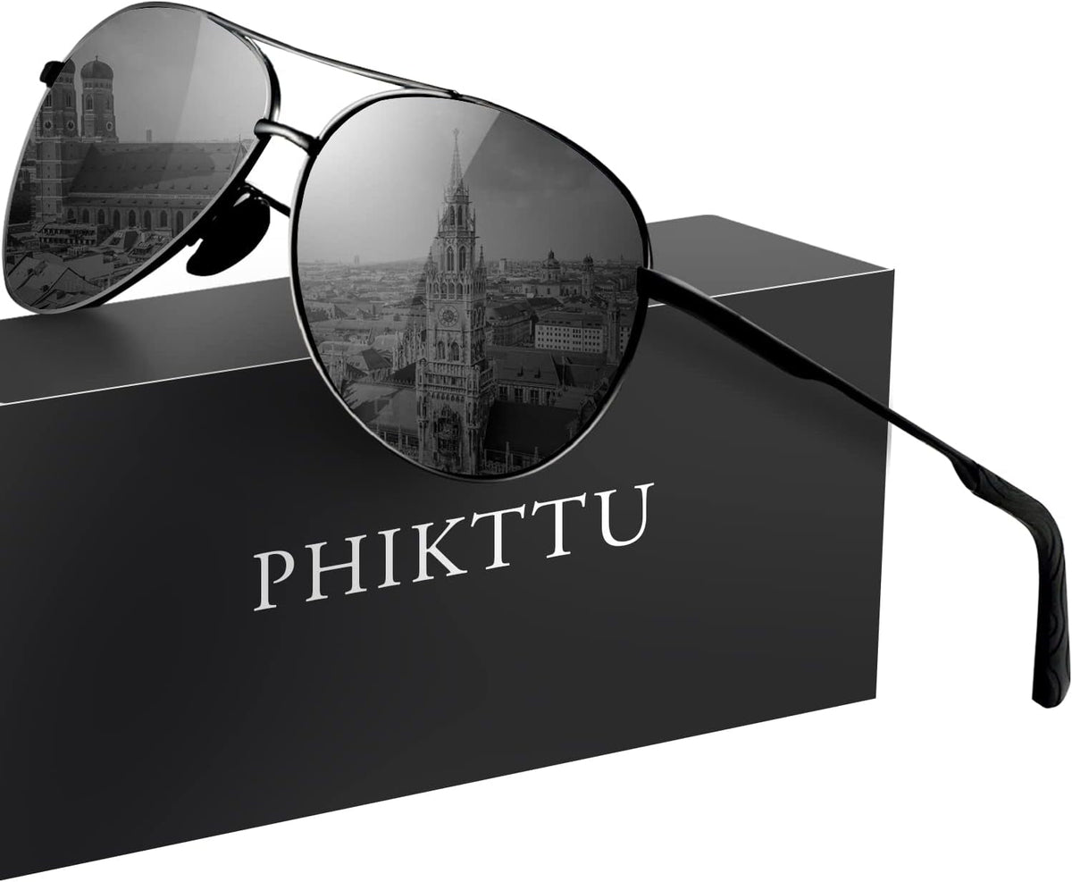 Sunglasses Men Polarized Aviator Sunglasses for Men Women Fishing Driving Sun glasses Metal Frame UV400 Protection