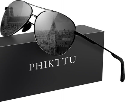 Sunglasses Men Polarized Aviator Sunglasses for Men Women Fishing Driving Sun glasses Metal Frame UV400 Protection