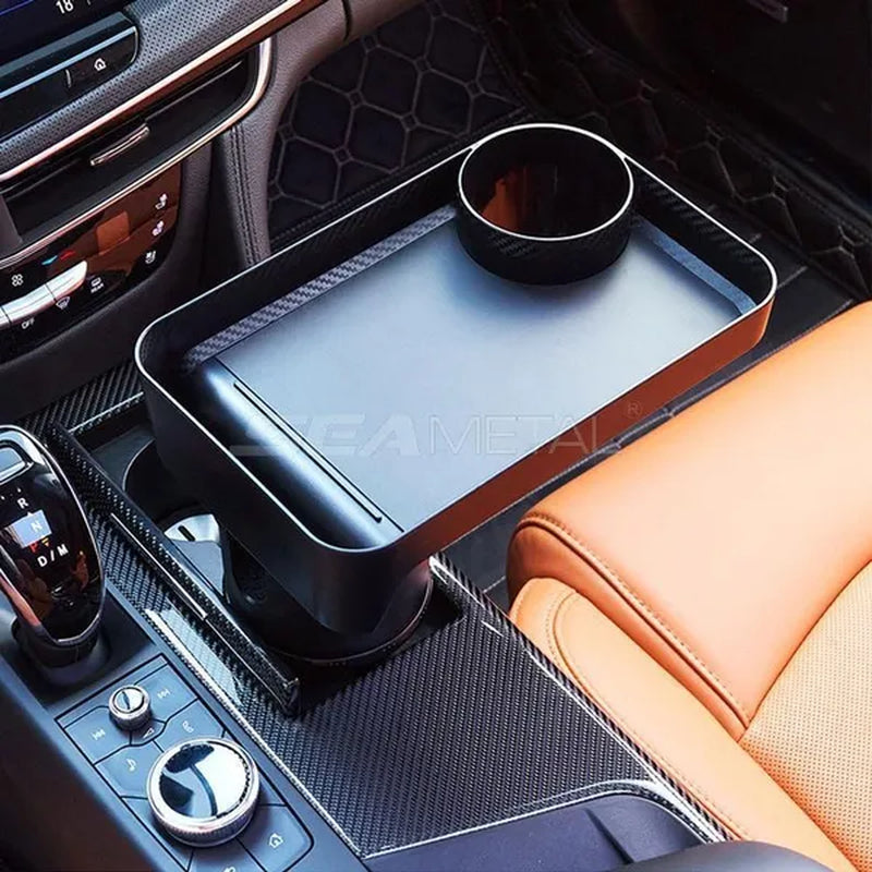 Multifunctional Car Cup Holder with Detachable Tray 360° Rotating Adjustable Car Food Eating Tray Table 3in1 Car Seat Cup Holder Water Bottle Drink Coffee Cleanse Storage