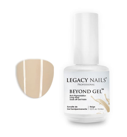 Professional Beyond Gel Soak-Off Nail Gel Polish Full Coverage Highly Pigmented Gel Nail Polish (BEYOND GEL - BEIGE 1/2 OZ)