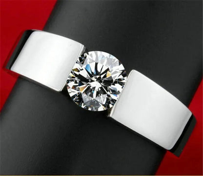 Luxury Fashion Man's and Woman's Diamond Wedding Ring 925 Sterling Silver Ring Titanium Steel Ring Engagement Bijoux Jewelry