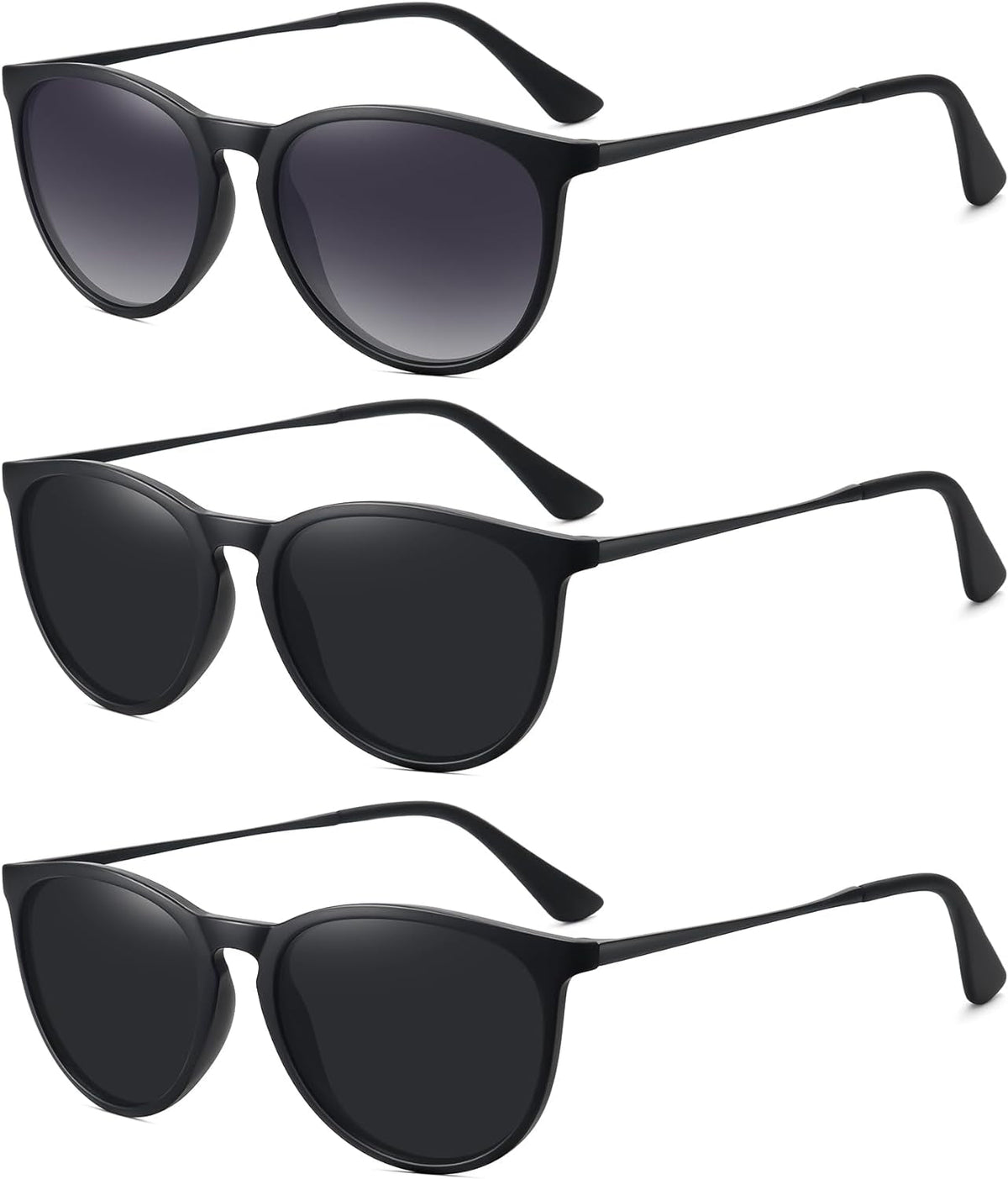 Retro sunglasses womens 2024 trendy round classic glasses