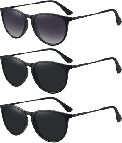 Retro sunglasses womens 2024 trendy round classic glasses