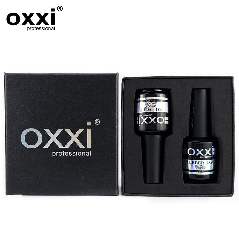 2X15ml Rubber Base,No Wipe Top Coat Gel Nail Polish