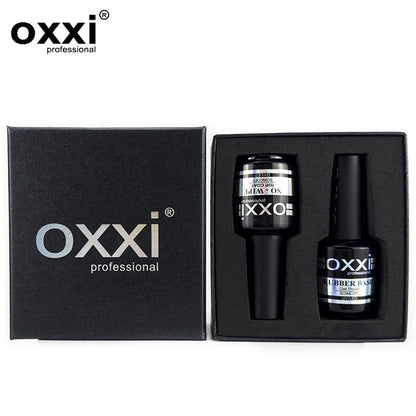 2X15ml Rubber Base,No Wipe Top Coat Gel Nail Polish