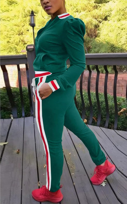 Women'S 2 Pieces Outfits Long Sleeve Zipper Jacket and Pants Set Tracksuits