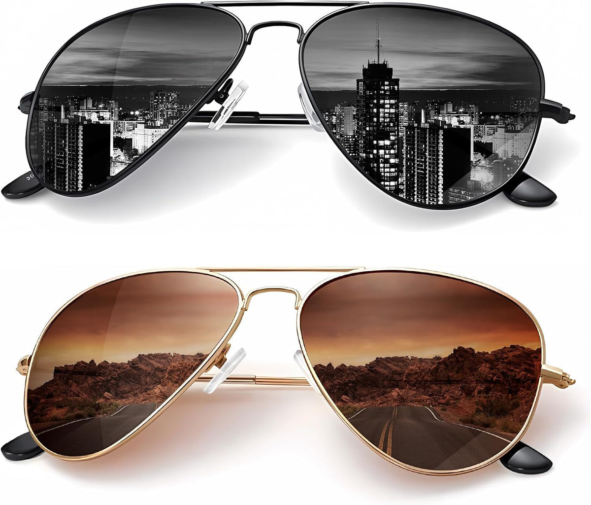 Classic Aviator Sunglasses for Men Women Driving Sun glasses Polarized Lens UV Blocking