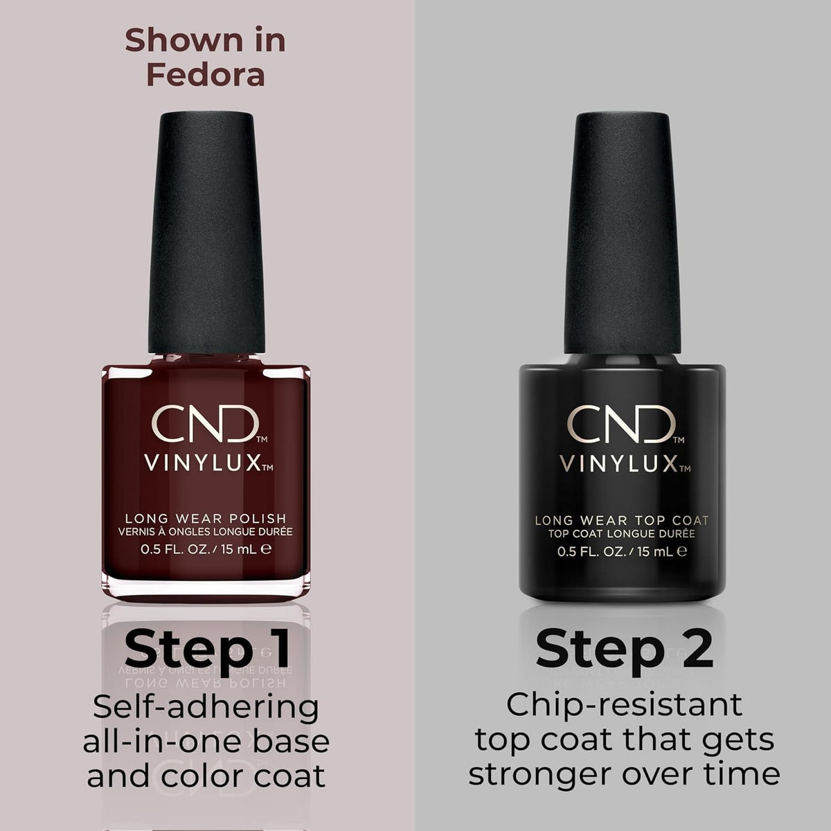 CND Vinylux Longwear Gray Nail Polish, Gel-Like Shine & Chip Resistant Color, 0.5 Fl Oz