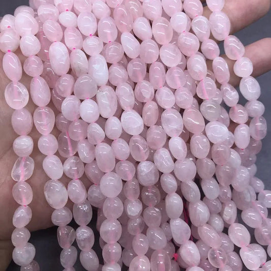 Rose Quartz Beads Natural Loose Stone Semi Precious Irregular Conformal Gem