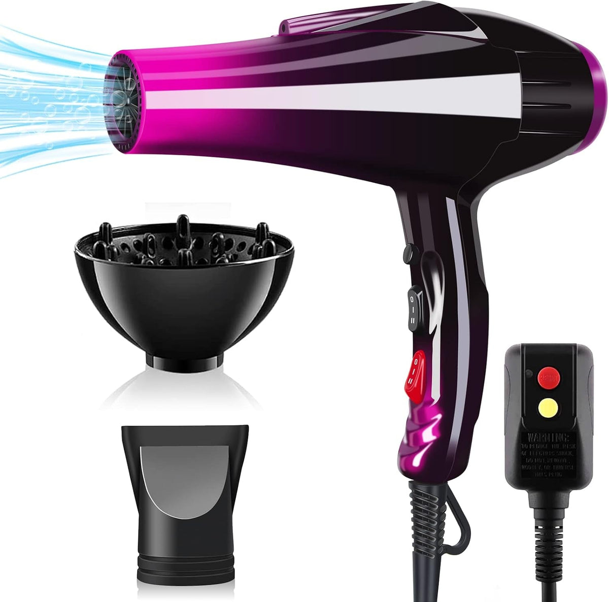 Hair Dryer 3500W Professional Blow Dryer Built-In Powerful AC Motor Diffuser Fast Drying Heat Hairdryer Powerful Home Salon Hair Dryers