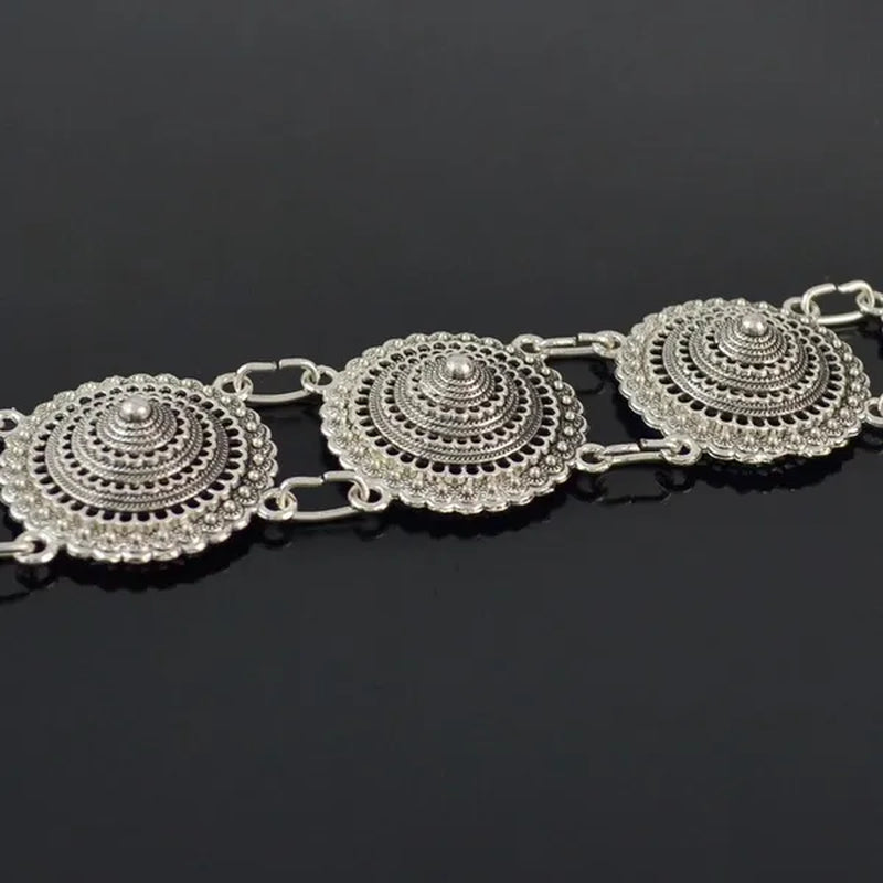 Vintage Silver Waist Chain Bells Metal Tassel  Belly Chain  Charm Belt Chains Body Jewelry