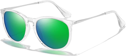 Polarized Sunglasses for Women Men - Trendy 2024 Vintage Classic Retro Round Mirrored Lens Designer Style
