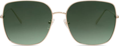 Trendy Oversized Square Metal Frame Sunglasses for Women Men Retro Big Flat Lens UV Protection Sunglasses SJ1146